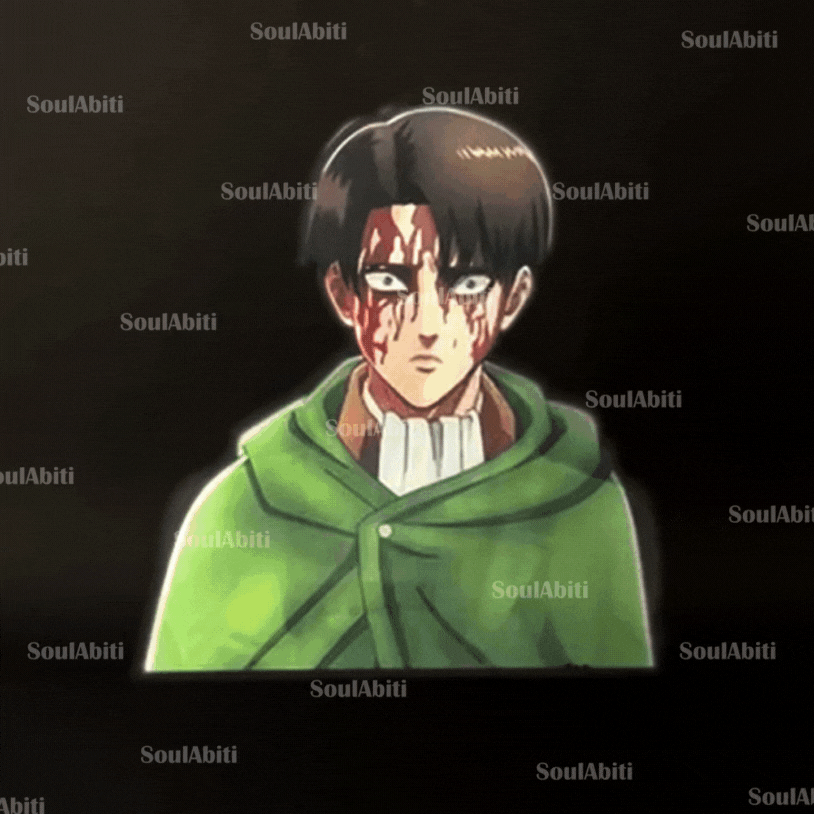 Attack on Titan anime Levi 3 in 1 Lenticular sticker (3d) - SoulAbiti