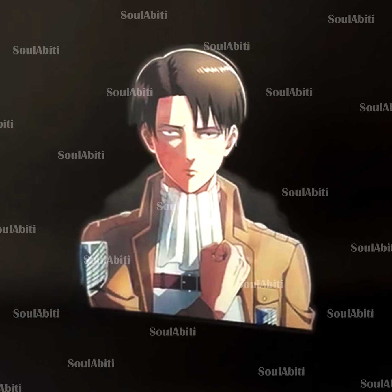 Attack on Titan anime Levi 3 in 1 Lenticular sticker (3d) - SoulAbiti