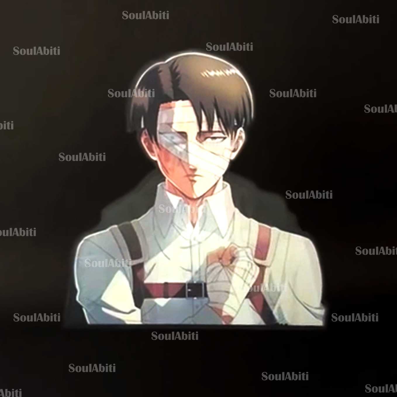 Attack on Titan anime Levi 3 in 1 Lenticular sticker (3d) - SoulAbiti