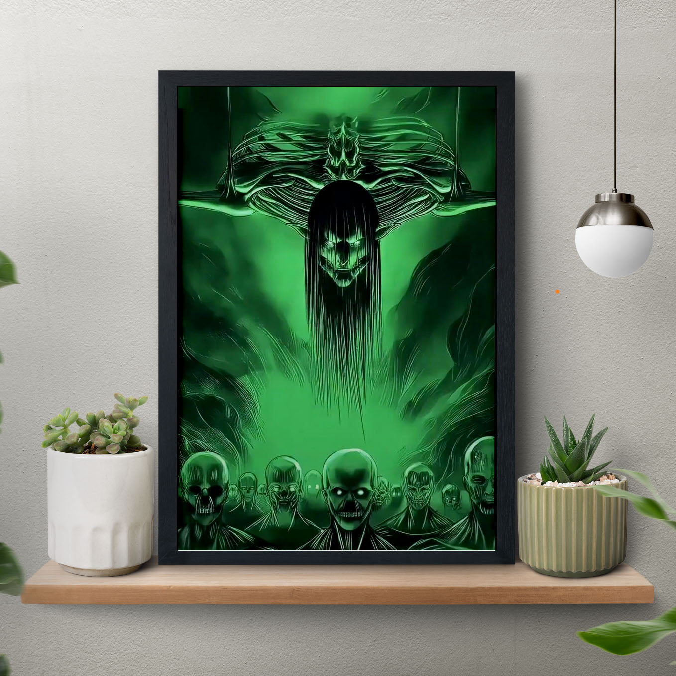 Attack on Titan Final Season Poster anime framed (13x19-Inch, Plexi-Glass, Textured Frame) - SoulAbiti