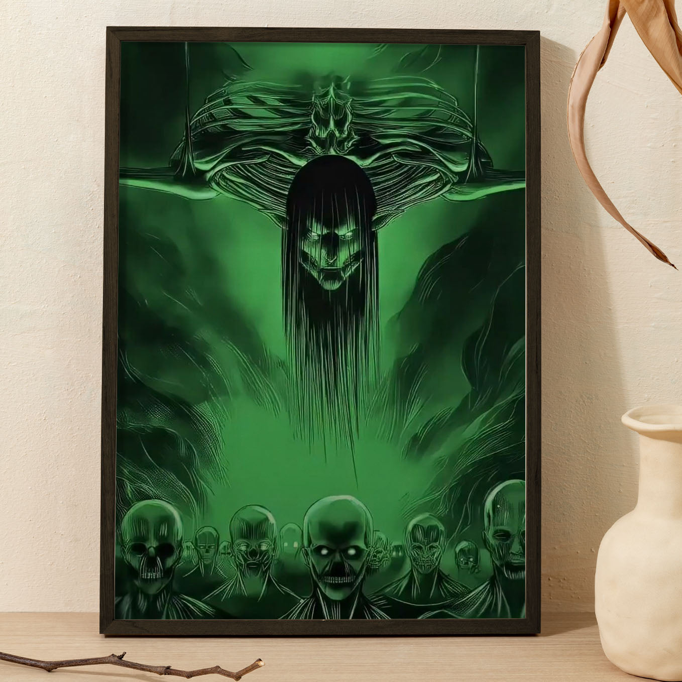 Attack on Titan Final Season Poster anime framed (13x19-Inch, Plexi-Glass, Textured Frame) - SoulAbiti