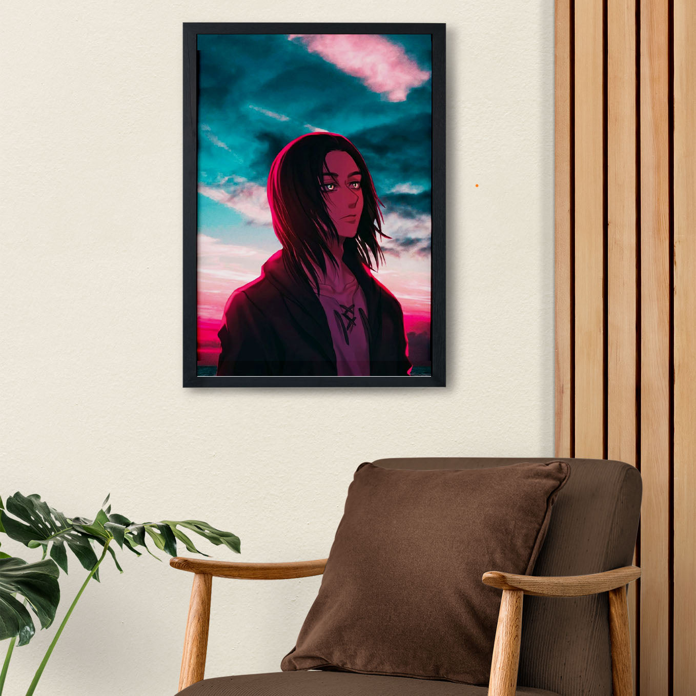 Attack on Titan Life of Eren Yeager anime poster frame (13x19-Inch, Plexi-Glass, Textured Frame) - SoulAbiti
