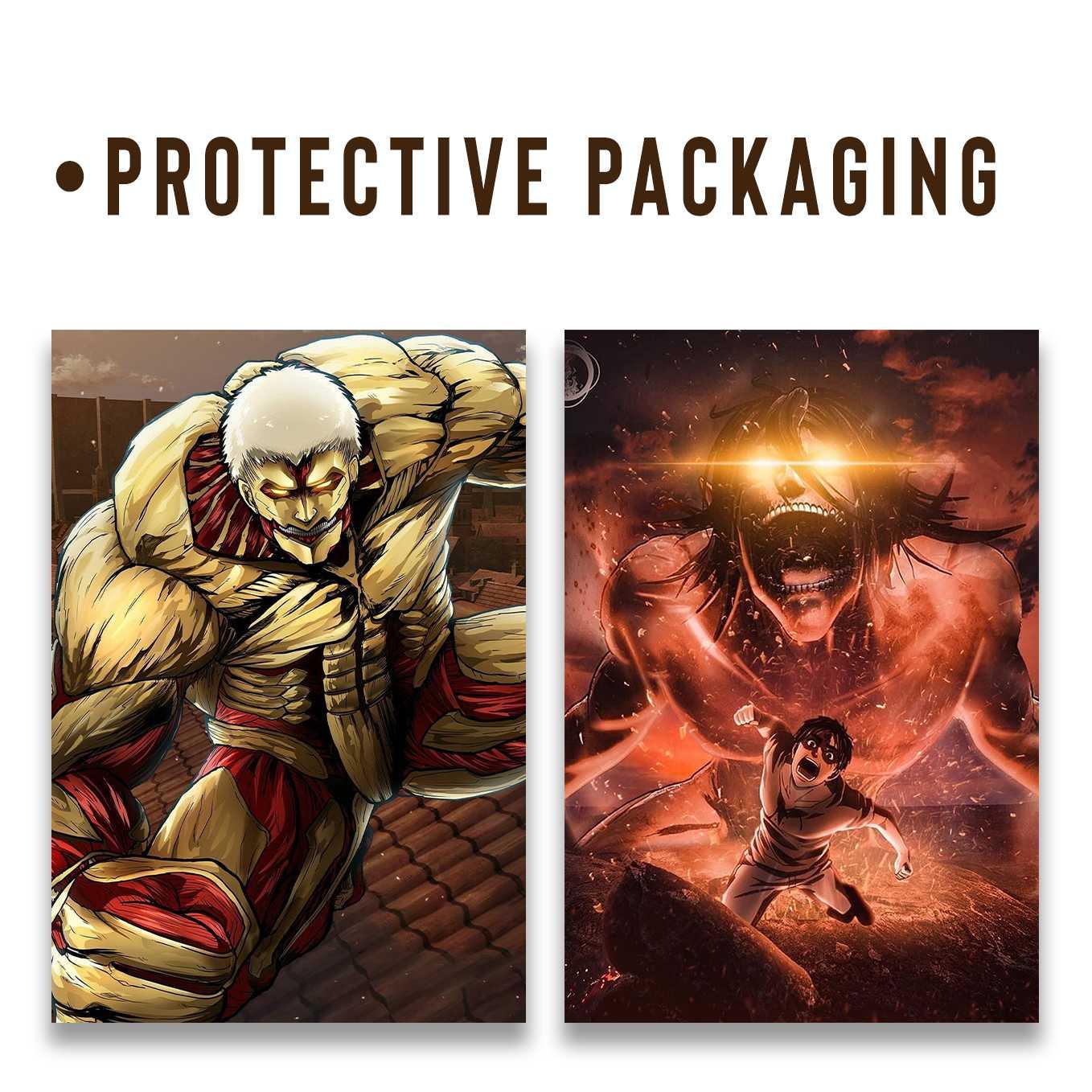 Attack on Titan Set of 10 Anime Titans portrait posters (12x18-Inch, comes with double sided tape) - SoulAbiti