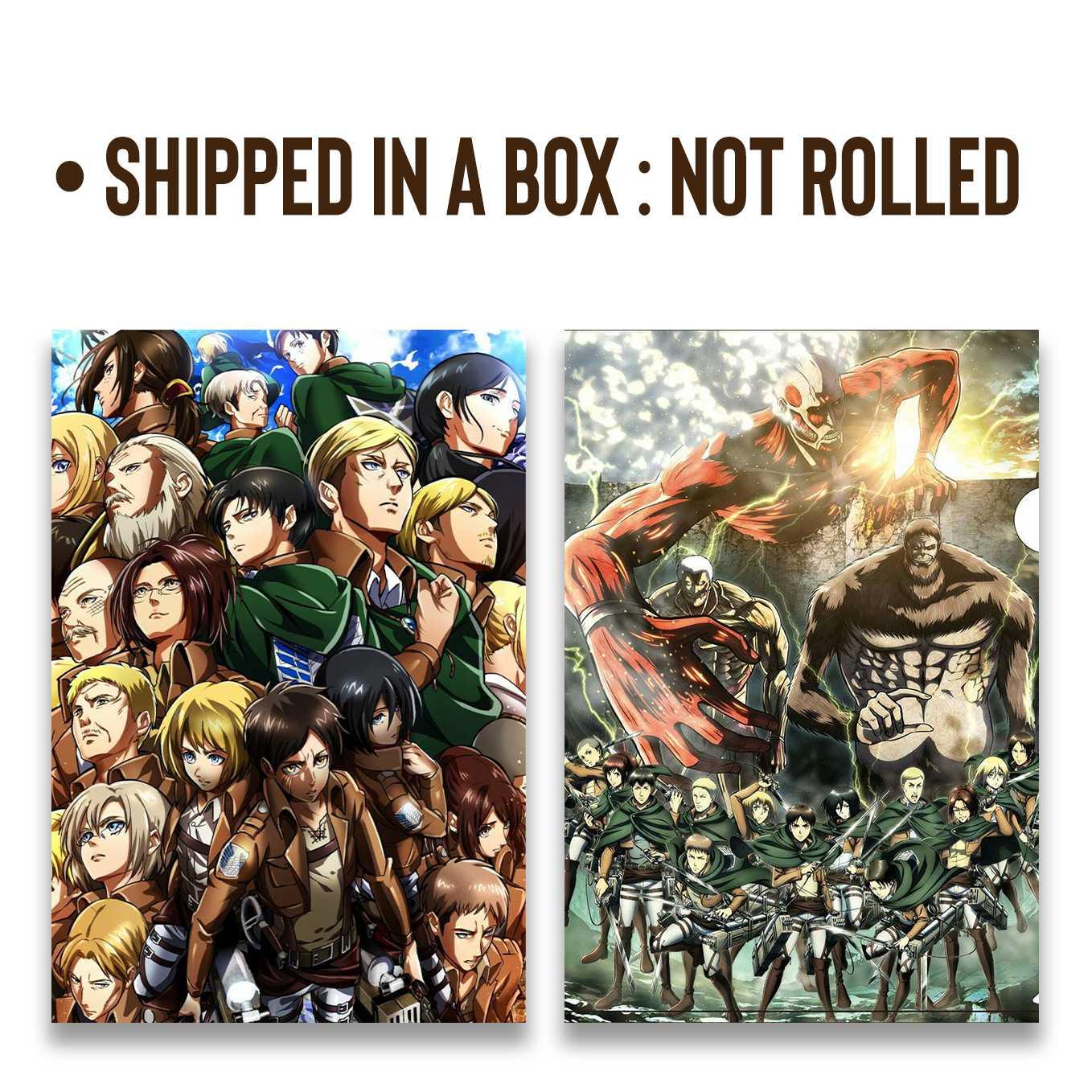 Attack on Titan Set of 10 Anime Titans portrait posters (12x18-Inch, comes with double sided tape) - SoulAbiti