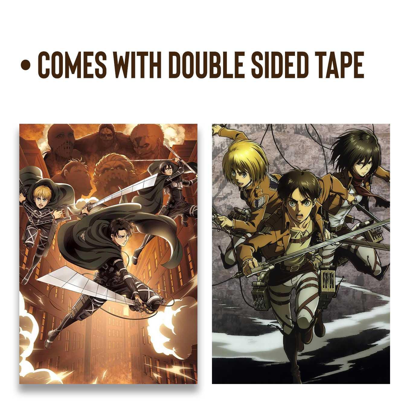 Attack on Titan Set of 10 Anime Titans portrait posters (12x18-Inch, comes with double sided tape) - SoulAbiti