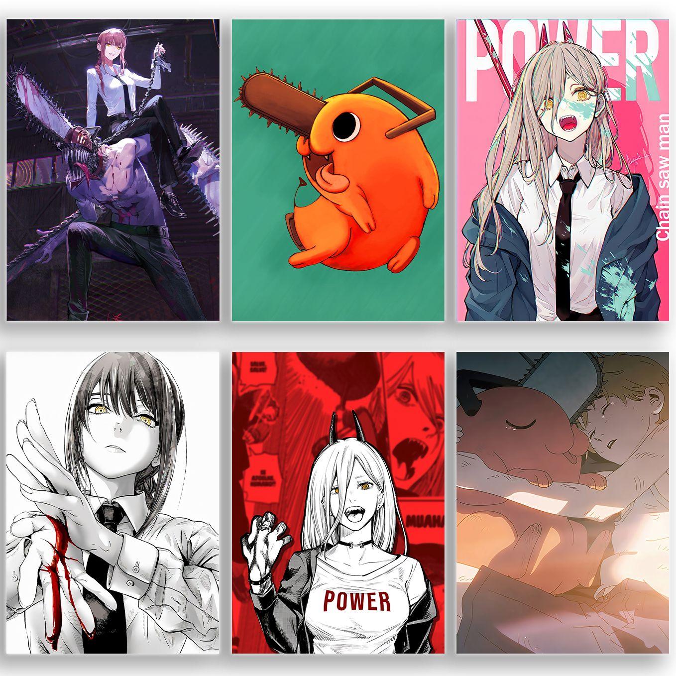 Chainsaw Man 20-Piece Anime Poster Set 9x12 inches Denji Makina Power and more-Comes with double sided tape - SoulAbiti