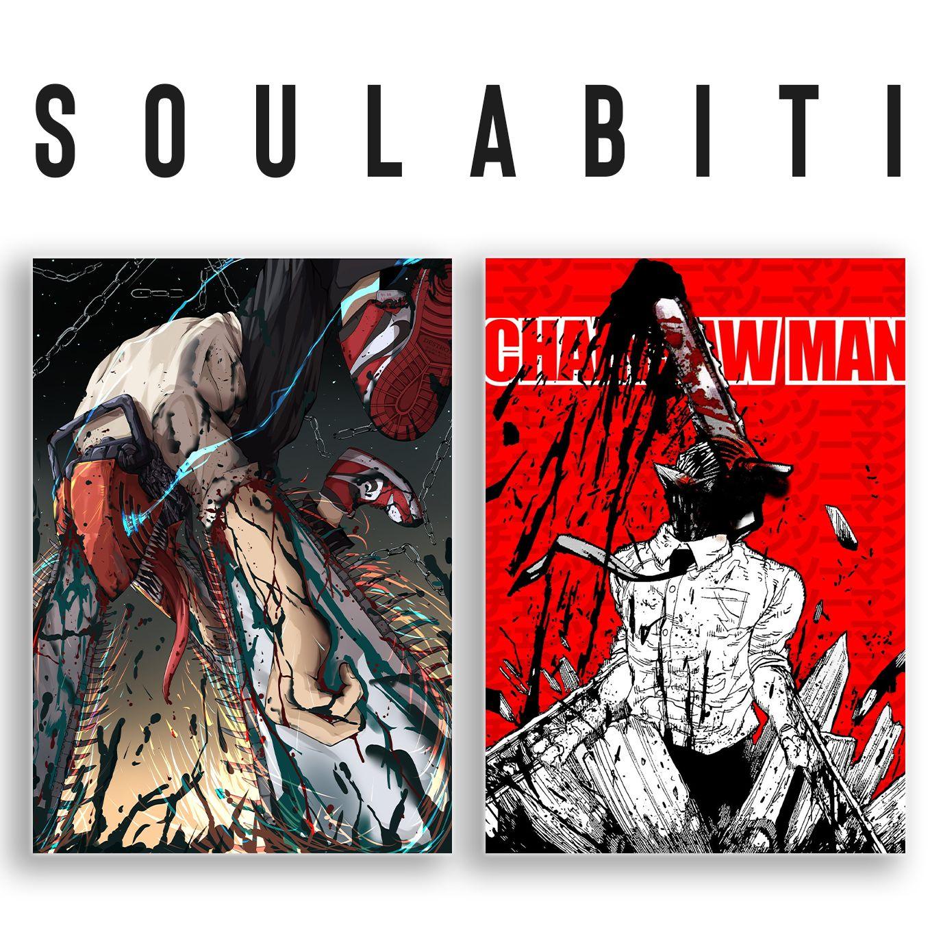 Chainsaw Man 20-Piece Anime Poster Set 9x12 inches Denji Makina Power and more-Comes with double sided tape - SoulAbiti