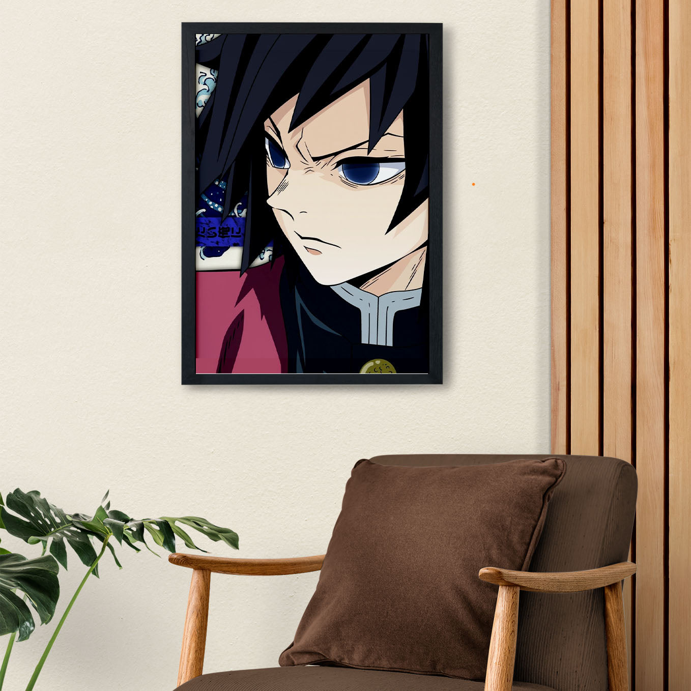 Demon Slayer Giyu Tomioka Hashira Poster art framed 13x19-Inch - SoulAbiti