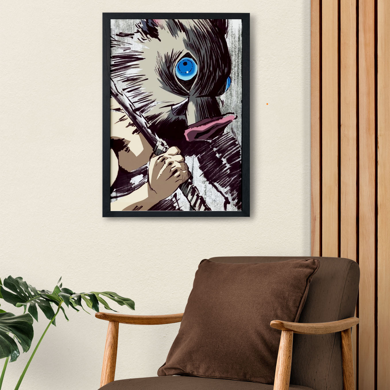 Demon Slayer Inosuke Postercolor Print Poster art framed 13x19-Inch - SoulAbiti