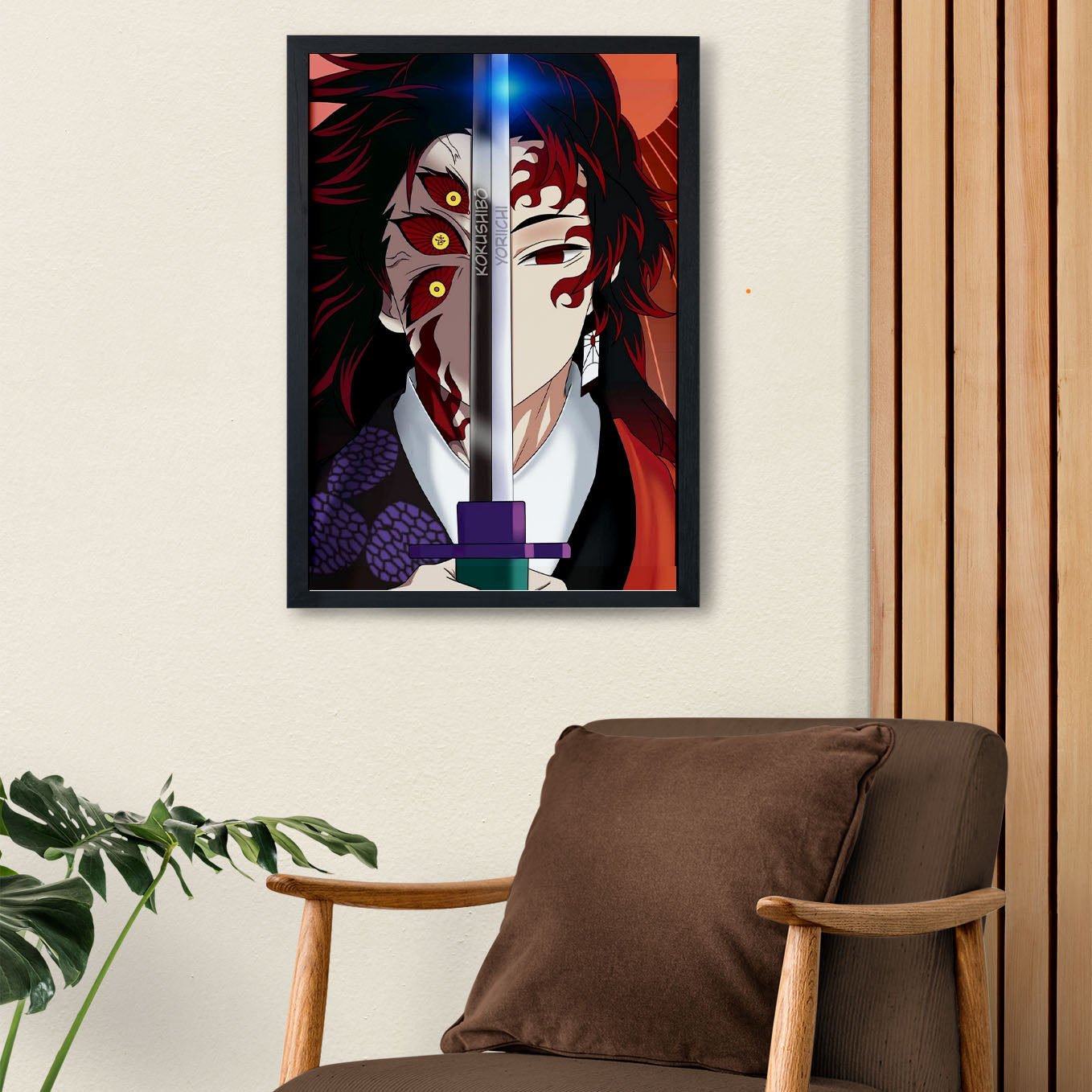 Demon Slayer Kokushibo Demon art framed 13x19-Inch - SoulAbiti