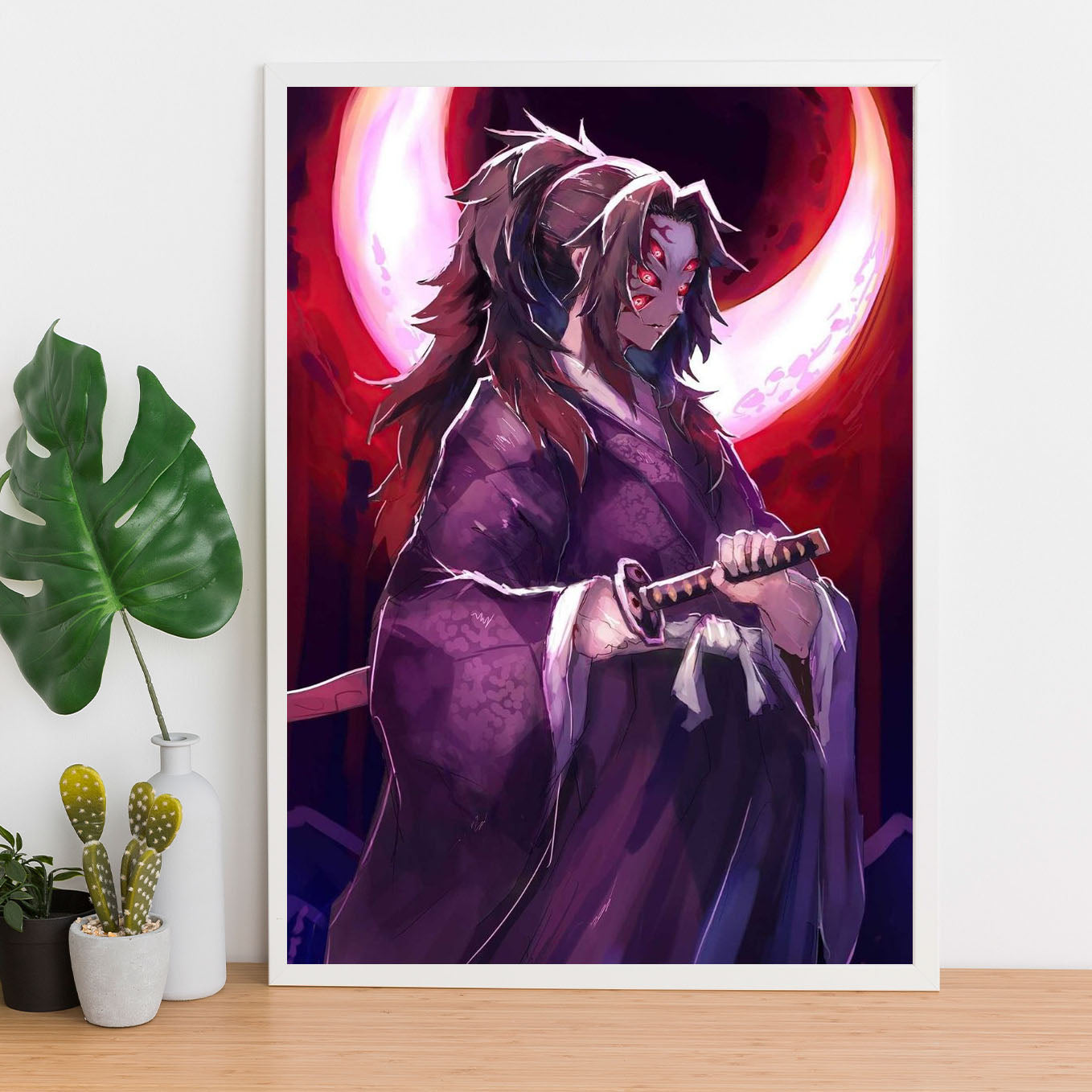Demon Slayer kokushibo Poster framed 13x19-Inch with Plexi-glass - SoulAbiti
