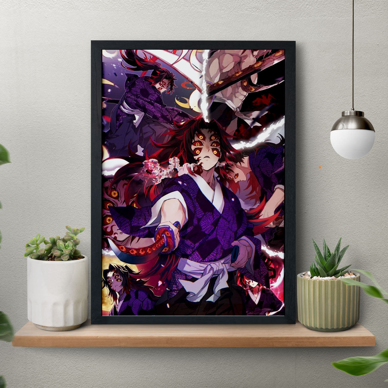 Demon Slayer kokushibo upper moon demon 1 Poster framed 13x19-Inch - SoulAbiti
