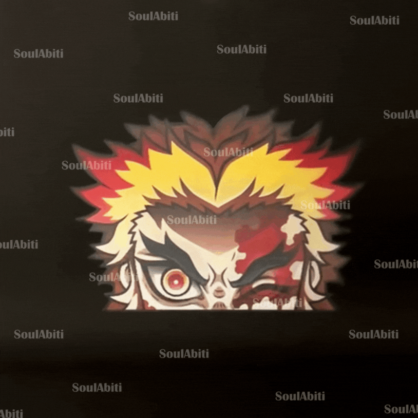 Demon Slayer Kyojuro Rengoku 3 in 1 Lenticular sticker ( 3d Sticker ) - SoulAbiti