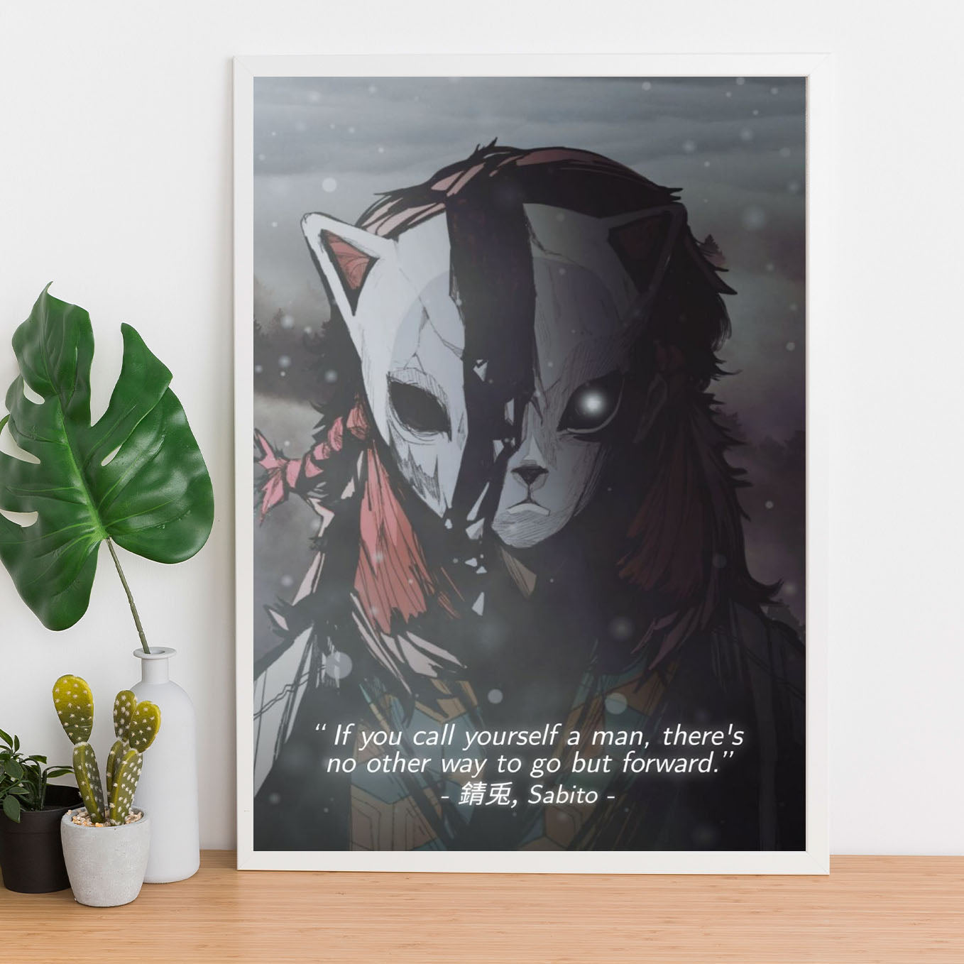Demon Slayer Sabito Motivational Poster art framed 13x19-Inch - SoulAbiti