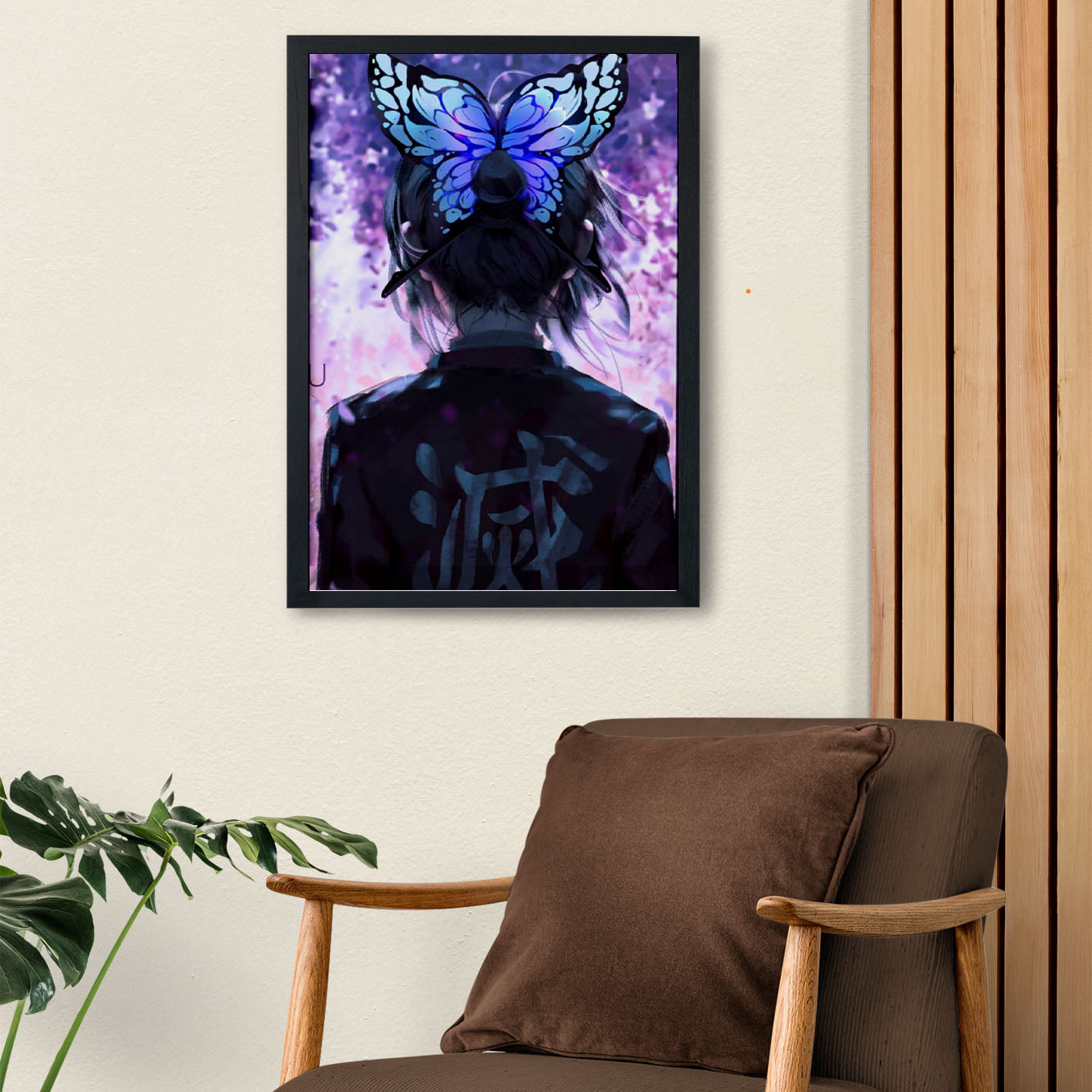 Demon Slayer Shinobu Kocho Butterfly Dance Poster art framed 13x19-Inch - SoulAbiti