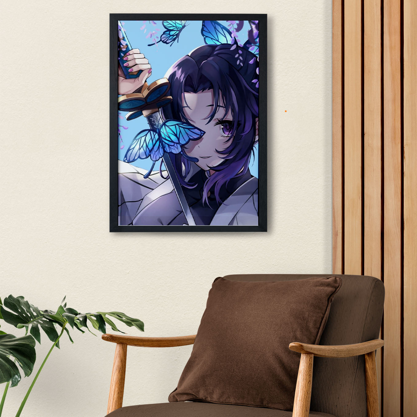 Demon Slayer Shinobu Kocho Poster art framed 13x19-Inch - SoulAbiti