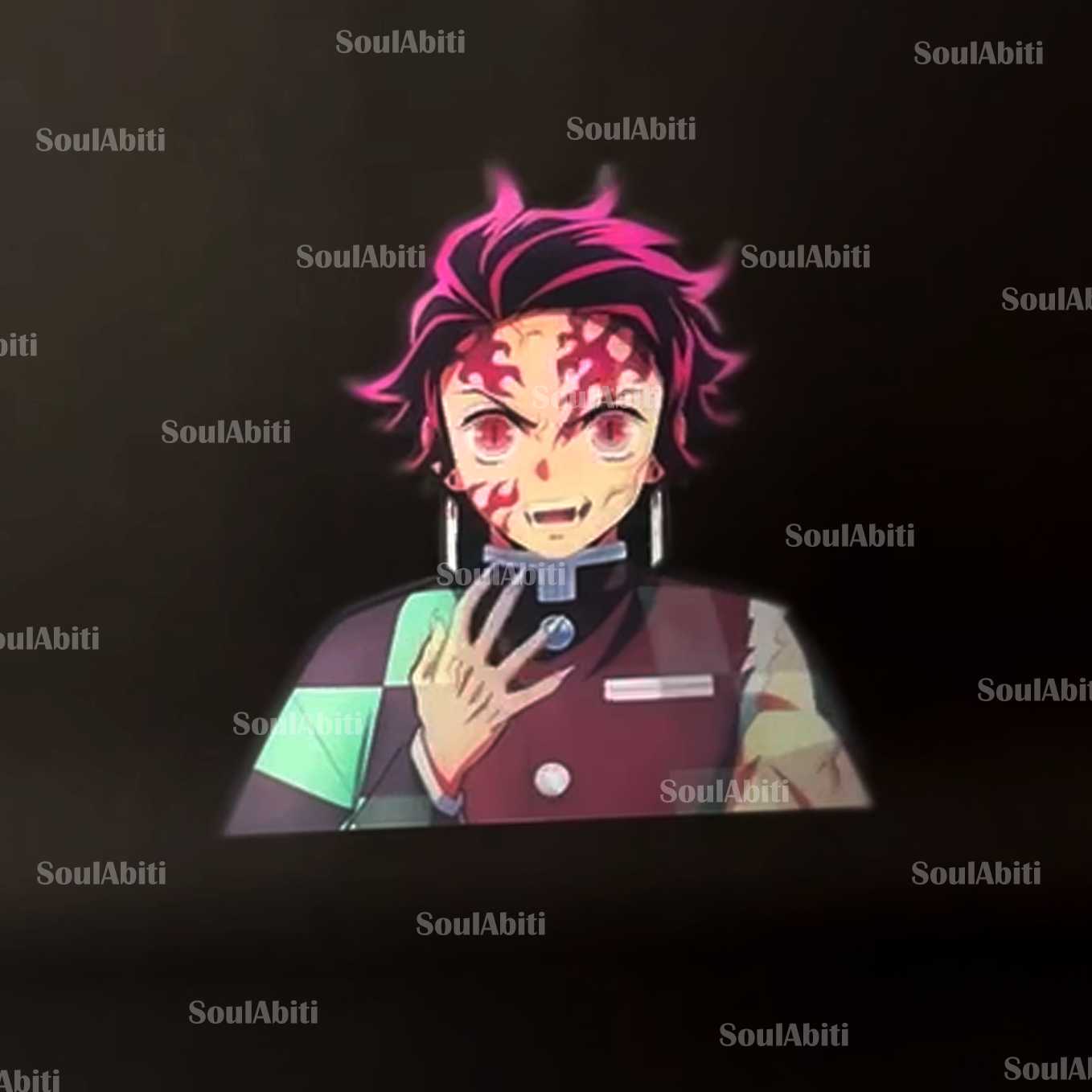 Demon Slayer Tanjiro Kamado 3 in 1 Lenticular sticker (3d Sticker) - SoulAbiti