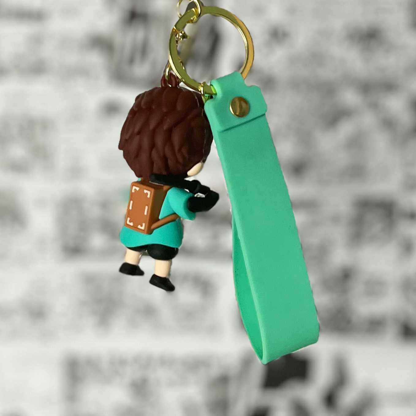 Demon Slayer Tanjiro kamado Style Rubber Keychain - SoulAbiti