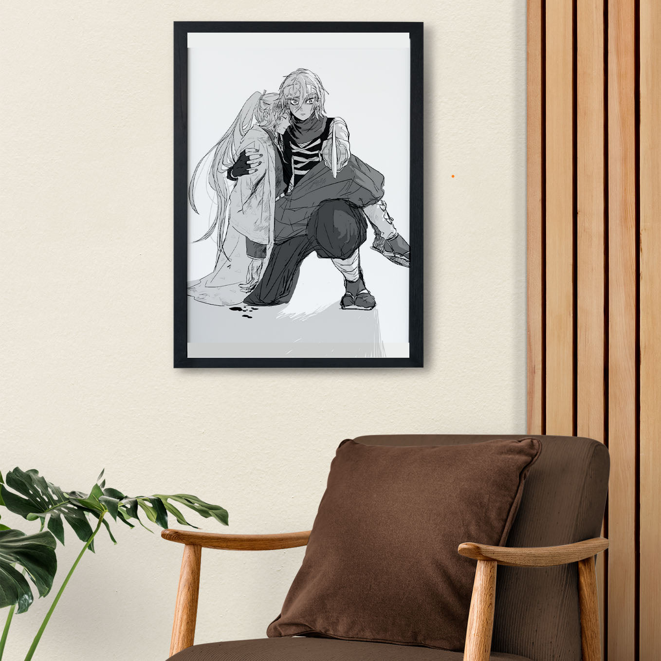 Demon Slayer Tengen Uzui Sketch Poster art framed 13x19-Inch - SoulAbiti