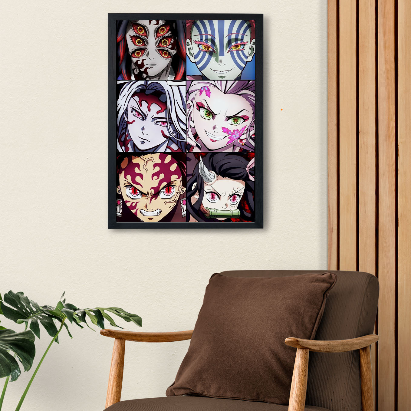 Demon Slayer Upper moon demons Poster anime framed (13x19-Inch, Plexi-Glass, Textured Frame) - SoulAbiti
