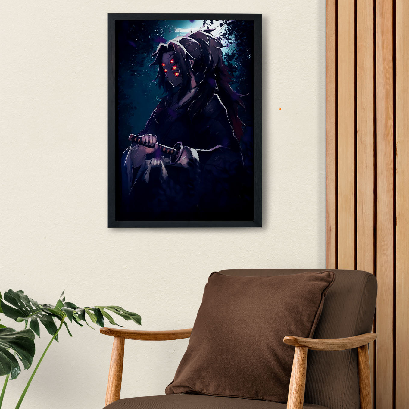 Demon Slayer Upper Rank 1 Kokushibo Poster art framed 13x19-Inch - SoulAbiti