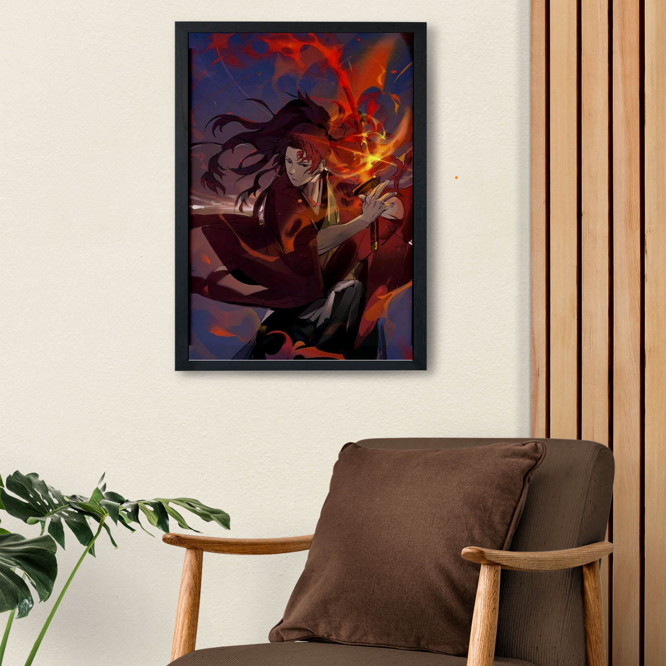 Demon Slayer Yoriichi Tsugikuni Poster art framed 13x19-Inch - SoulAbiti