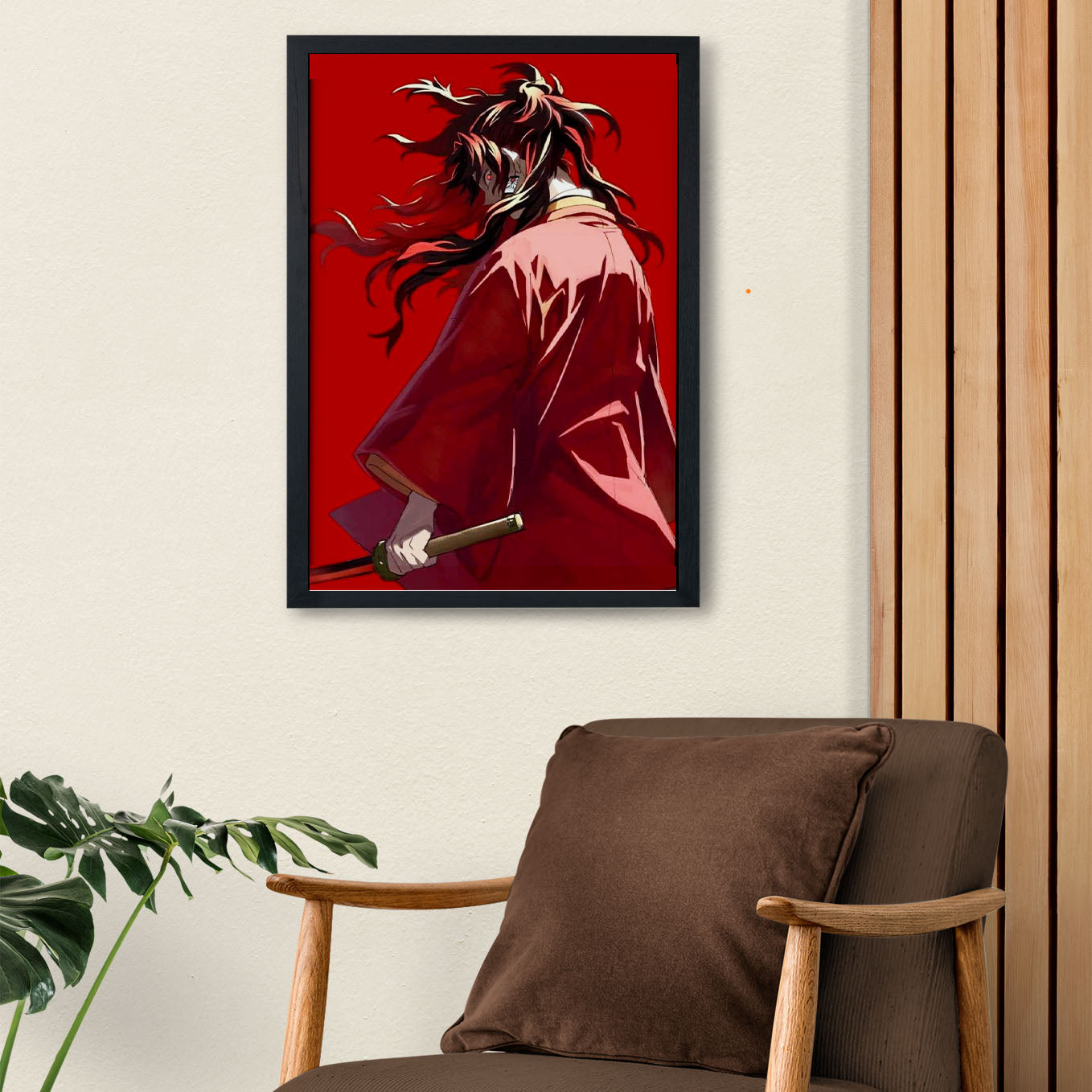 Demon Slayer Yoriichi Tsugikuni sun breathing Poster art framed 13x19-Inch - SoulAbiti