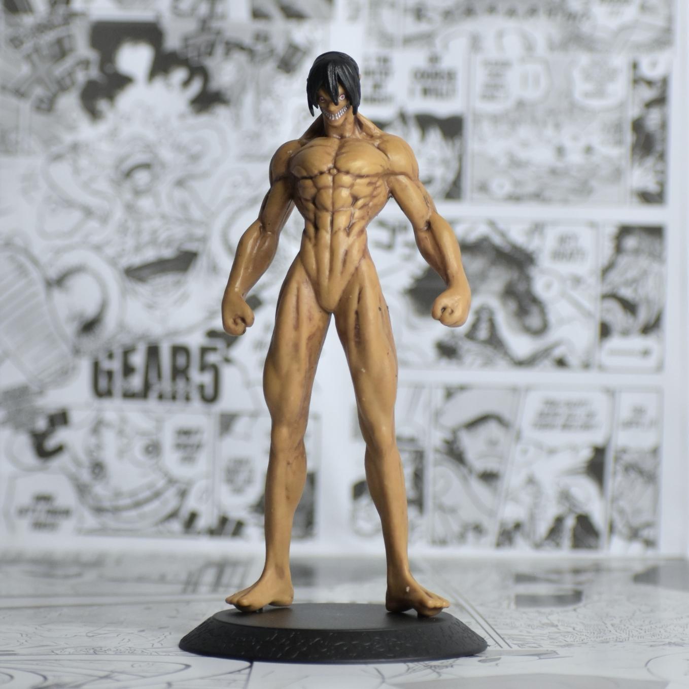 Eren Yeager's standing action figure Attack on Titan (15 cm tall, with Round Base) - SoulAbiti
