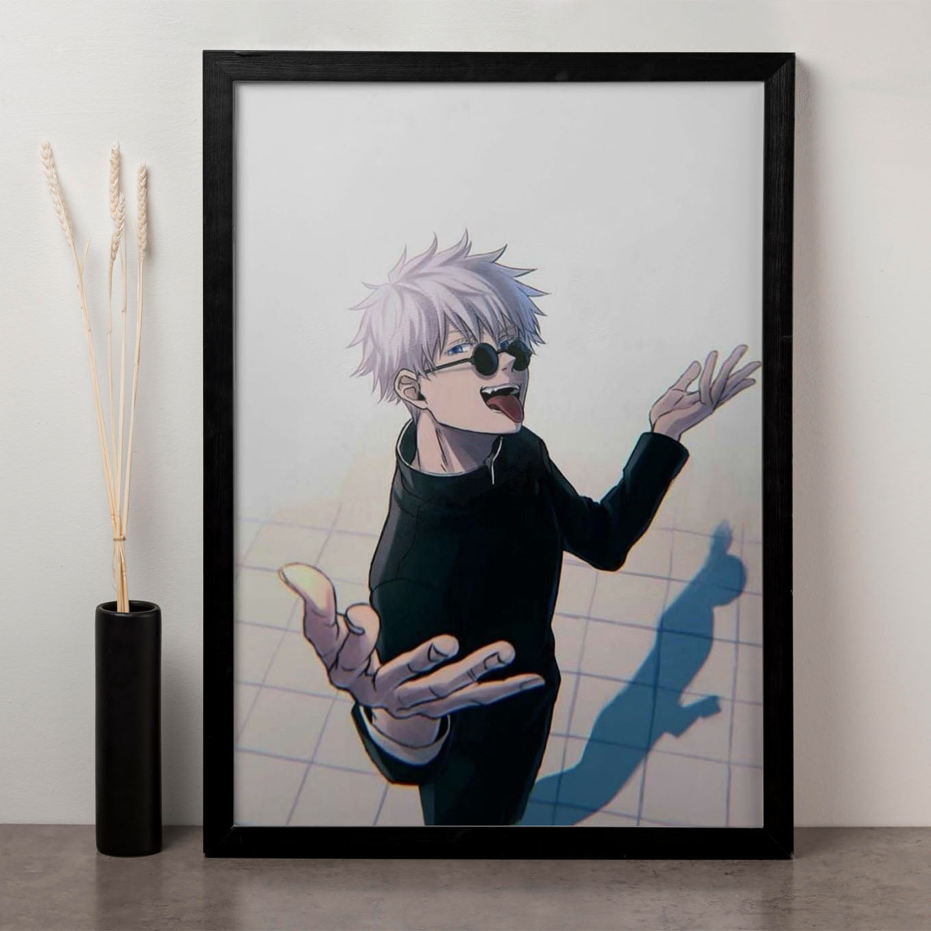 Jujutsu Kaisen Gojo Poster Art Framed 13x19-Inch - SoulAbiti