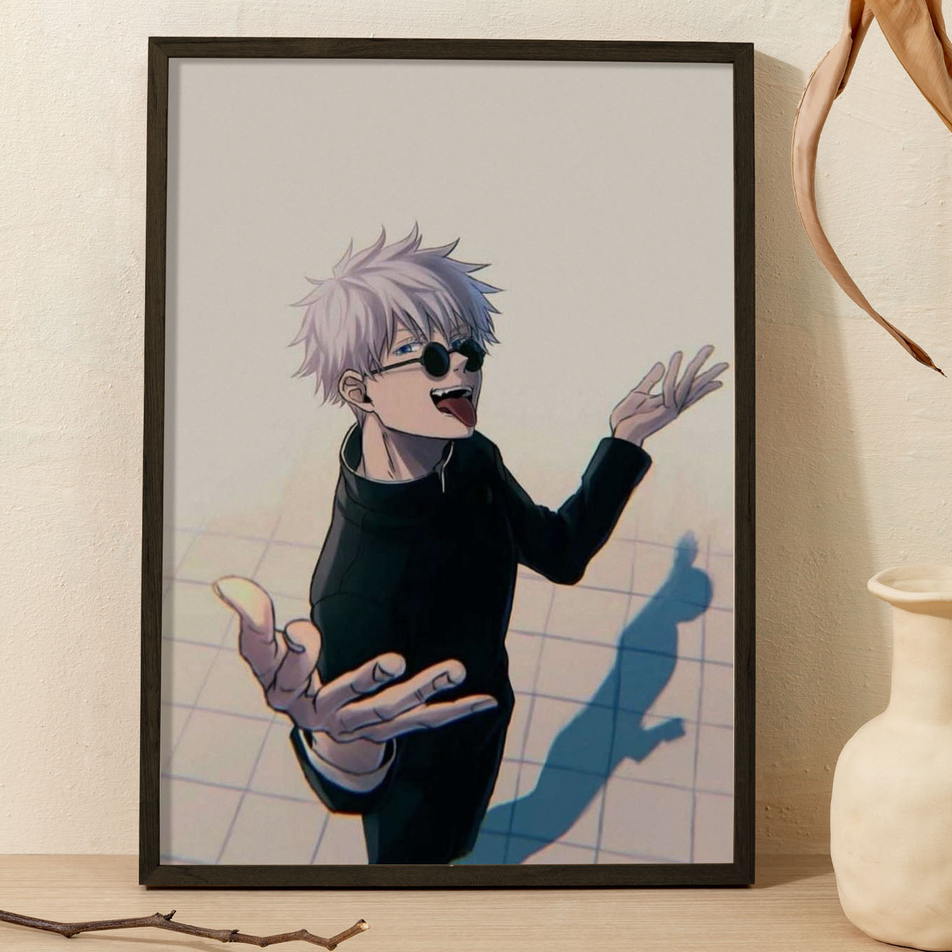 Jujutsu Kaisen Gojo Poster Art Framed 13x19-Inch - SoulAbiti