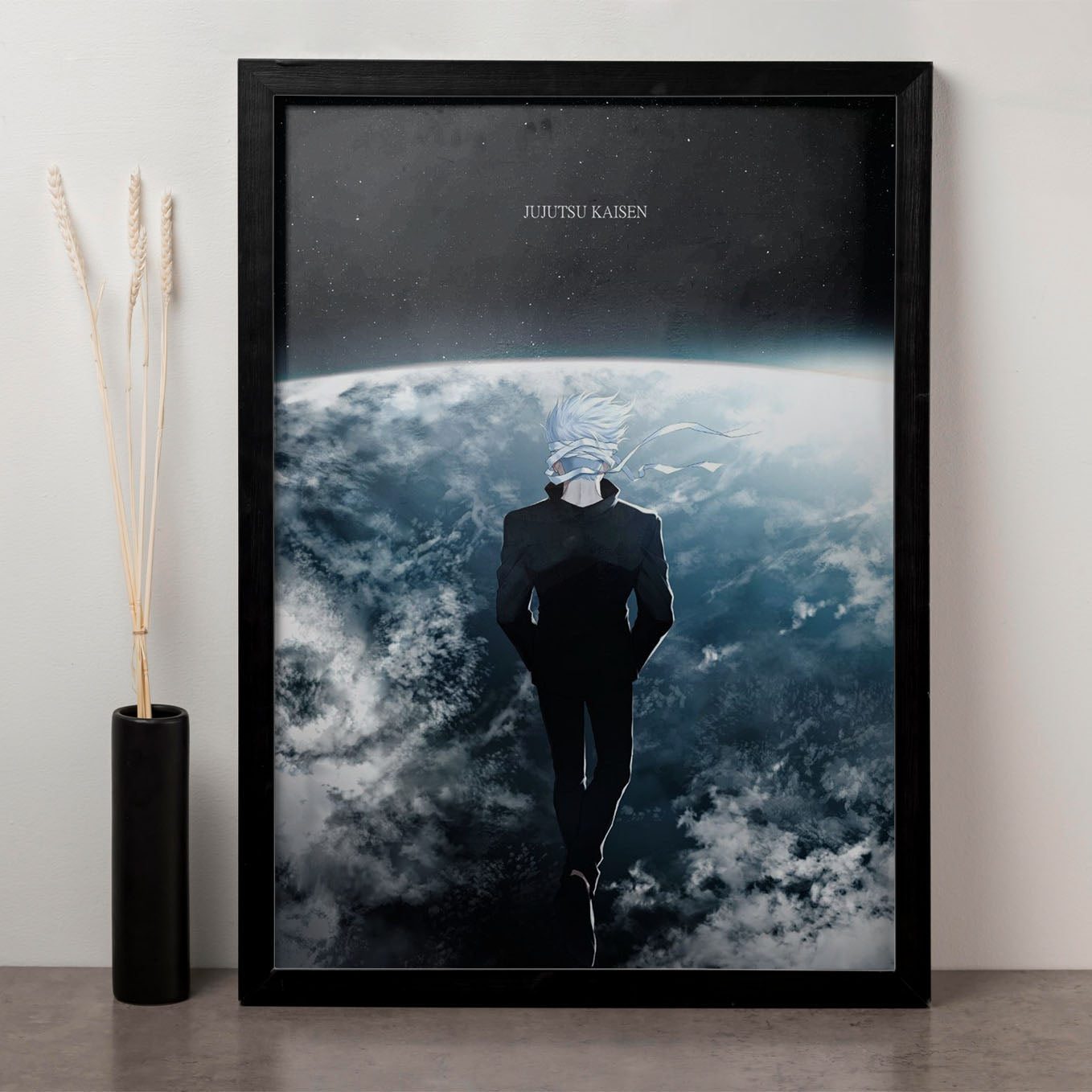 Jujutsu Kaisen Gojo Poster Framed 13x19-Inch - SoulAbiti