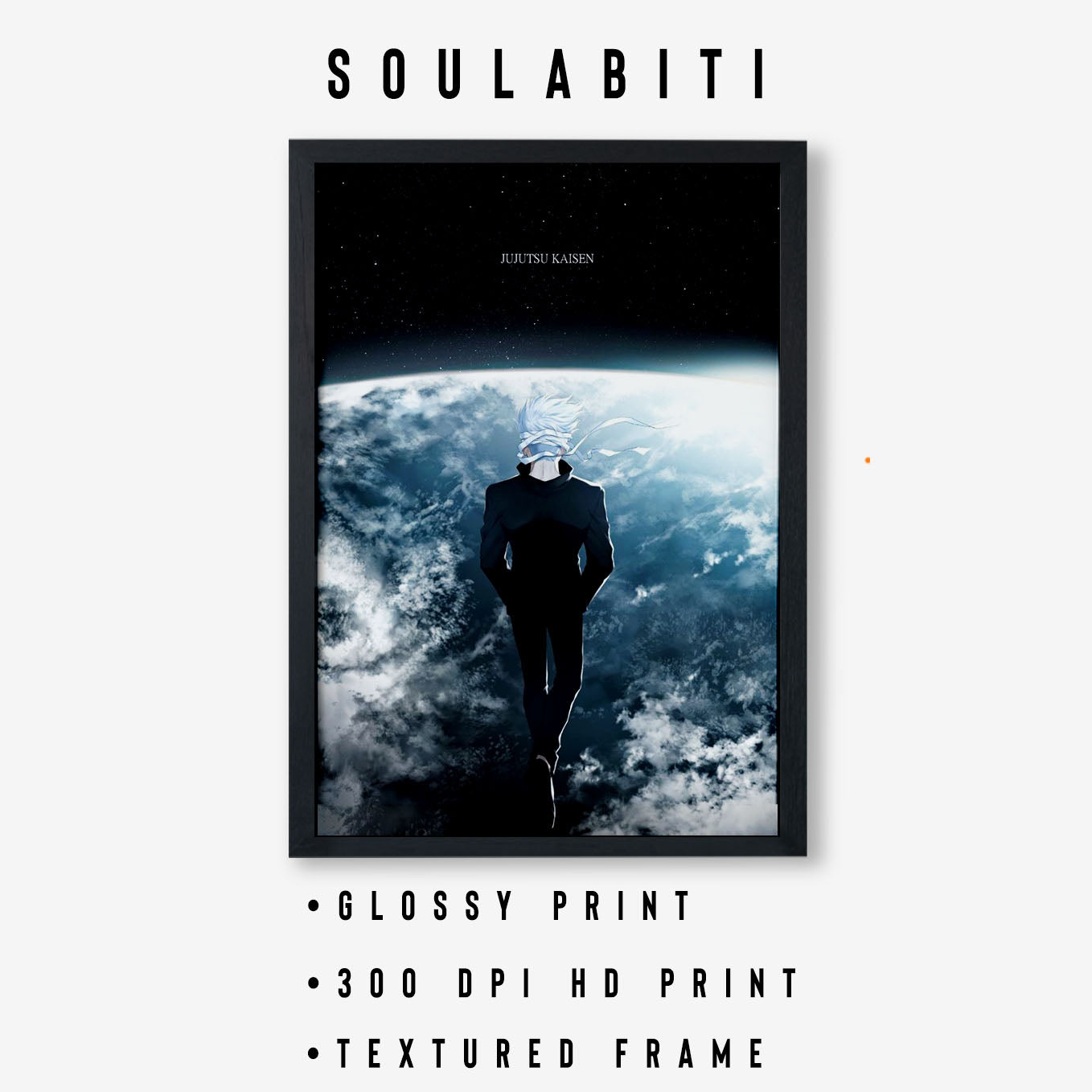 Jujutsu Kaisen Gojo Poster Framed 13x19-Inch - SoulAbiti