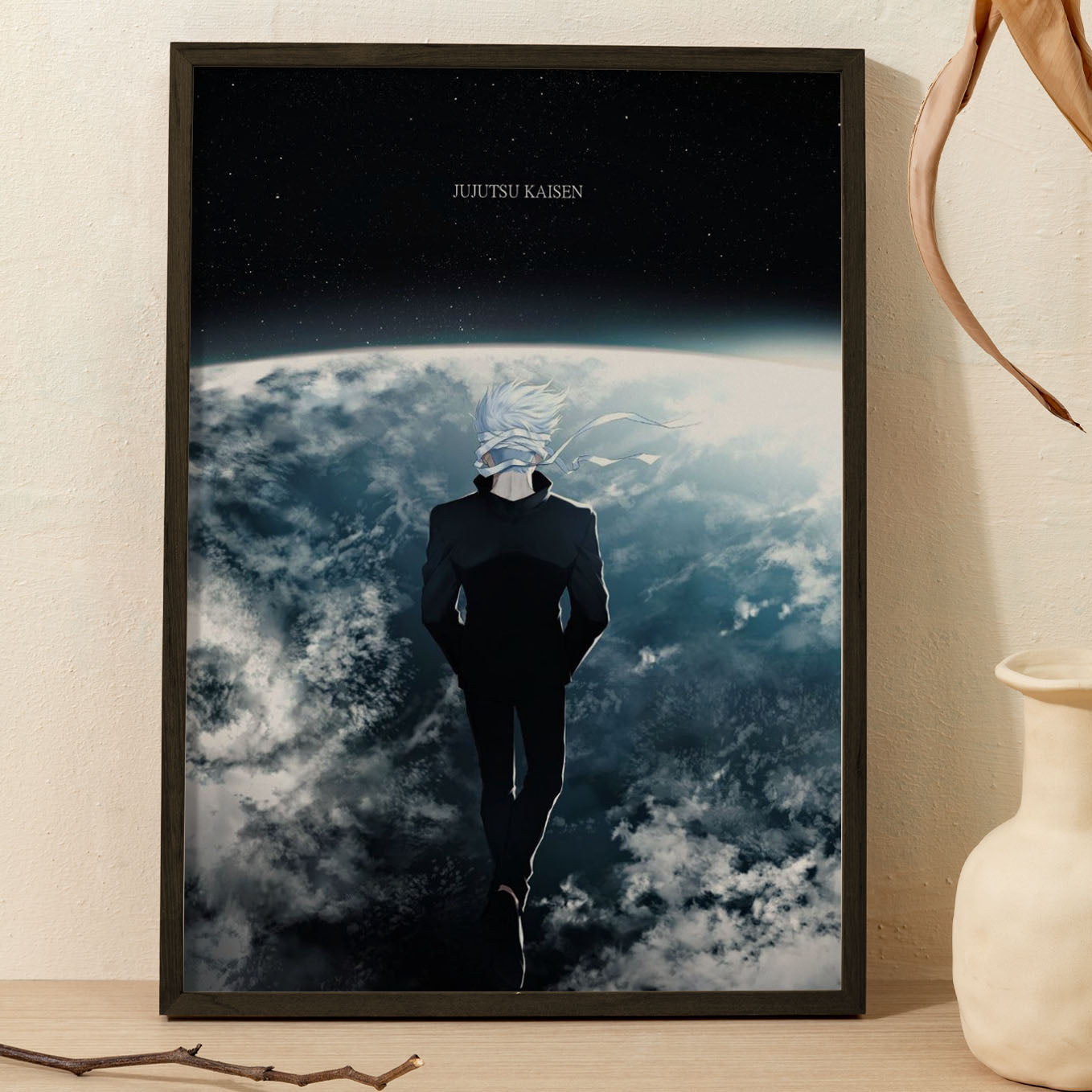 Jujutsu Kaisen Gojo Poster Framed 13x19-Inch - SoulAbiti