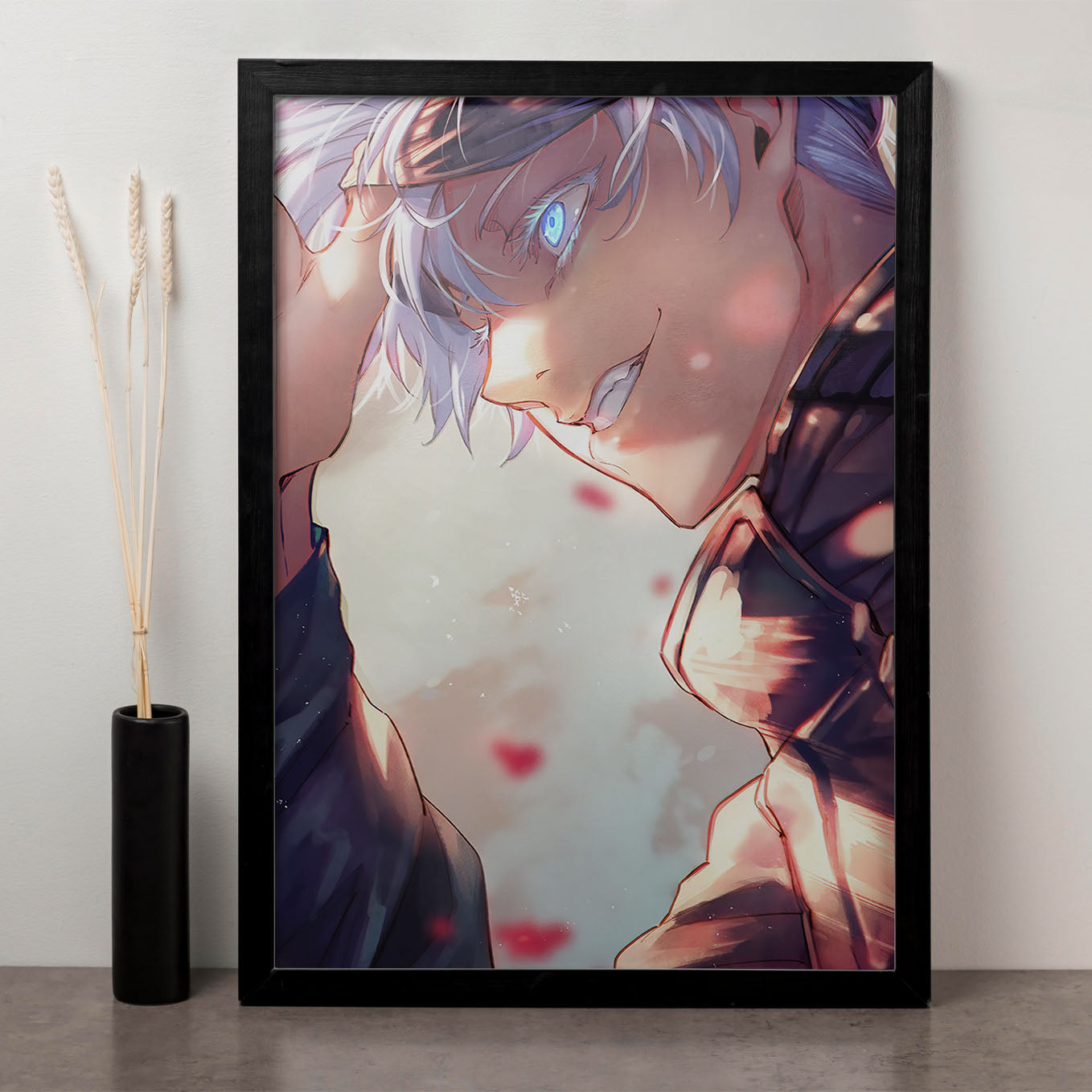 Jujutsu Kaisen Gojo Satoru Eyes Poster Art Framed 13x19-Inch - SoulAbiti