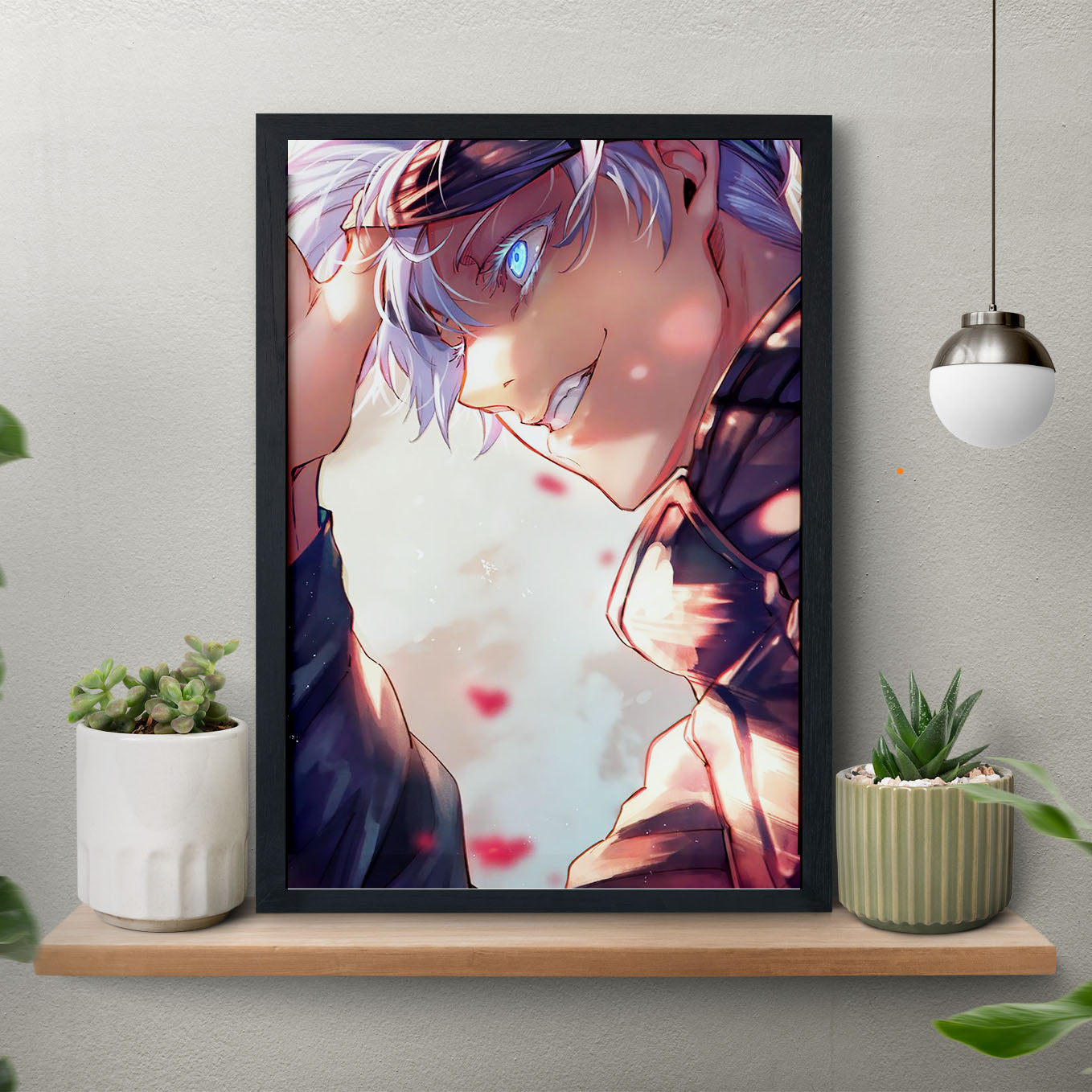 Jujutsu Kaisen Gojo Satoru Eyes Poster Art Framed 13x19-Inch - SoulAbiti