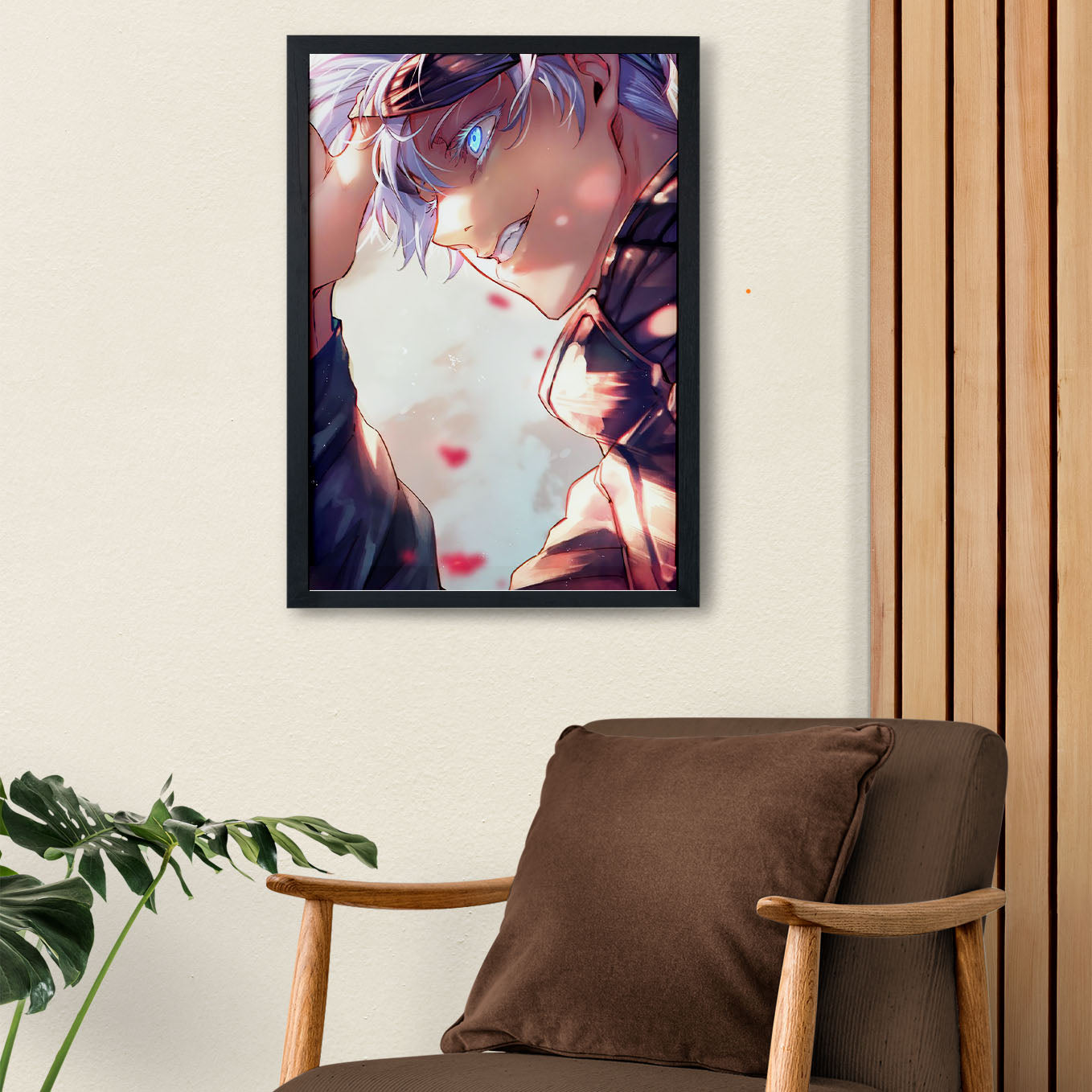 Jujutsu Kaisen Gojo Satoru Eyes Poster Art Framed 13x19-Inch - SoulAbiti