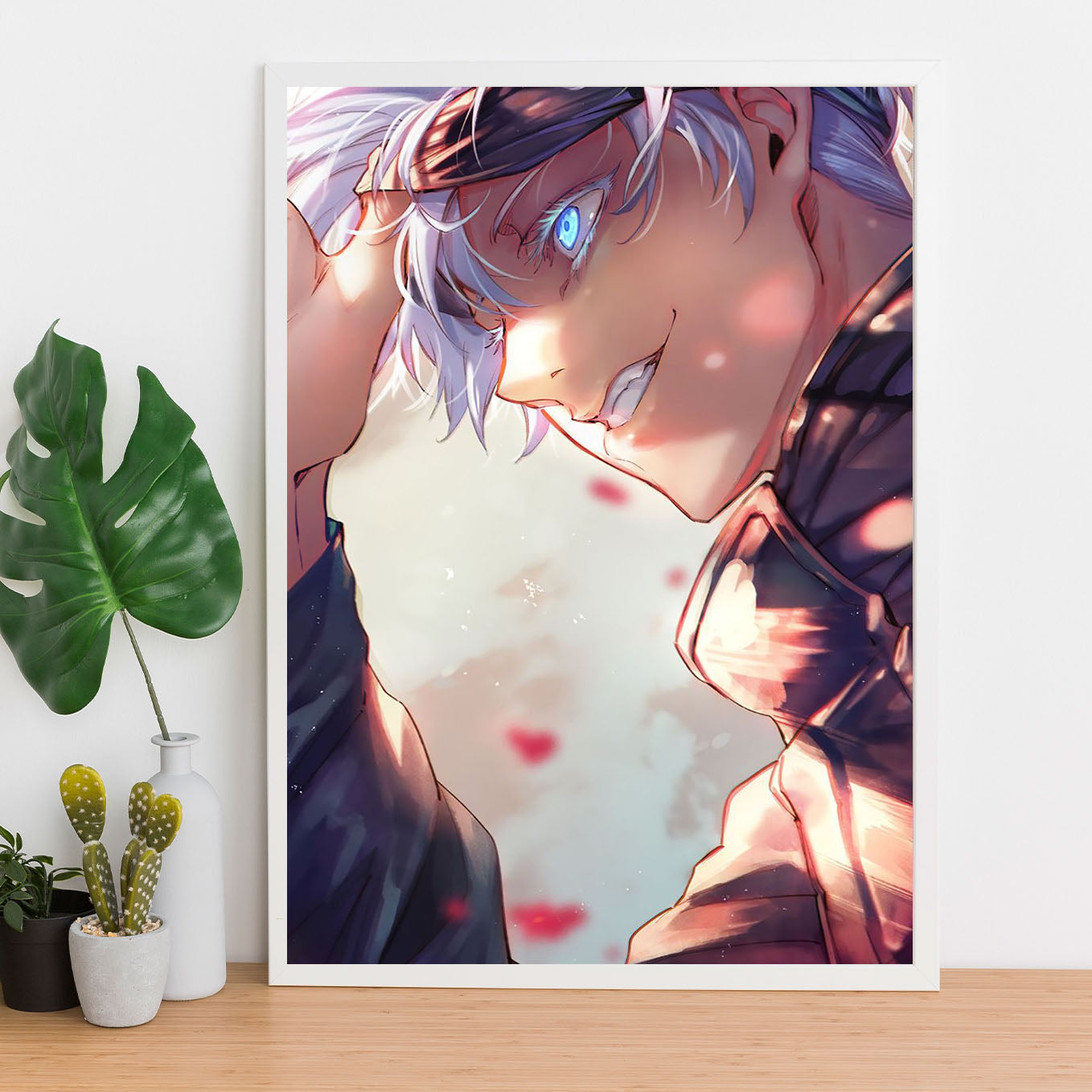 Jujutsu Kaisen Gojo Satoru Eyes Poster Art Framed 13x19-Inch - SoulAbiti