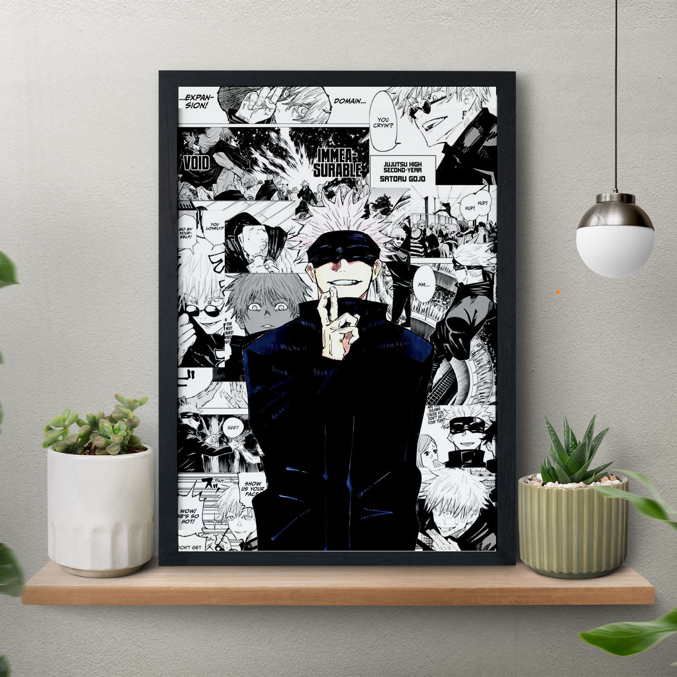 Jujutsu Kaisen Gojo Satoru Poster Art Framed 13x19-Inch - SoulAbiti