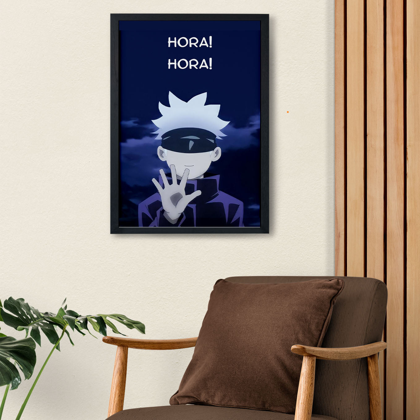 Jujutsu Kaisen Hora Hora gojo Poster Art Framed 13x19-Inch - SoulAbiti