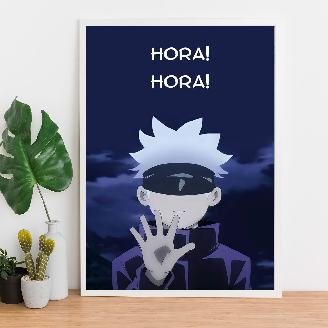 Jujutsu Kaisen Hora Hora gojo Poster Art Framed 13x19-Inch - SoulAbiti