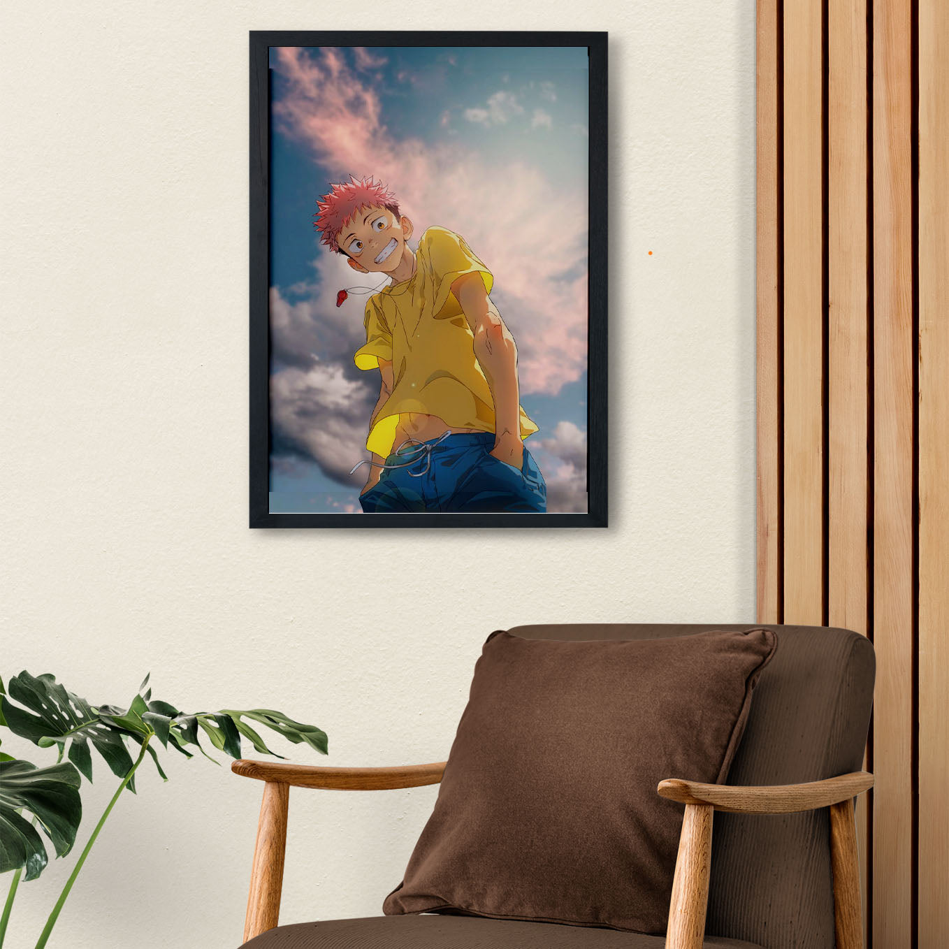 Jujutsu Kaisen Itadori Yuji Poster Art Framed 13x19-Inch - SoulAbiti