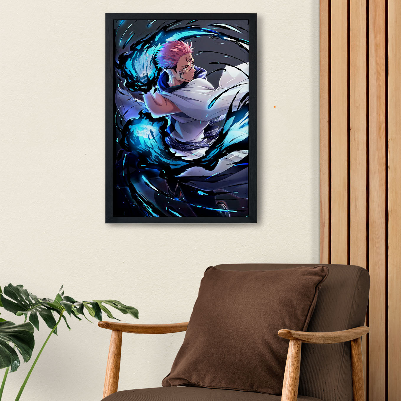 Jujutsu Kaisen King of Curses Ryomen Sukuna Poster Art Framed 13x19-Inch - SoulAbiti
