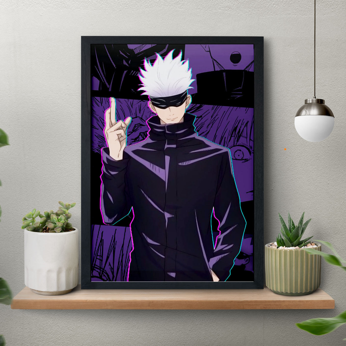 Jujutsu Kaisen limitless domain expansion gojo satoru Poster Art Framed 13x19-Inch - SoulAbiti