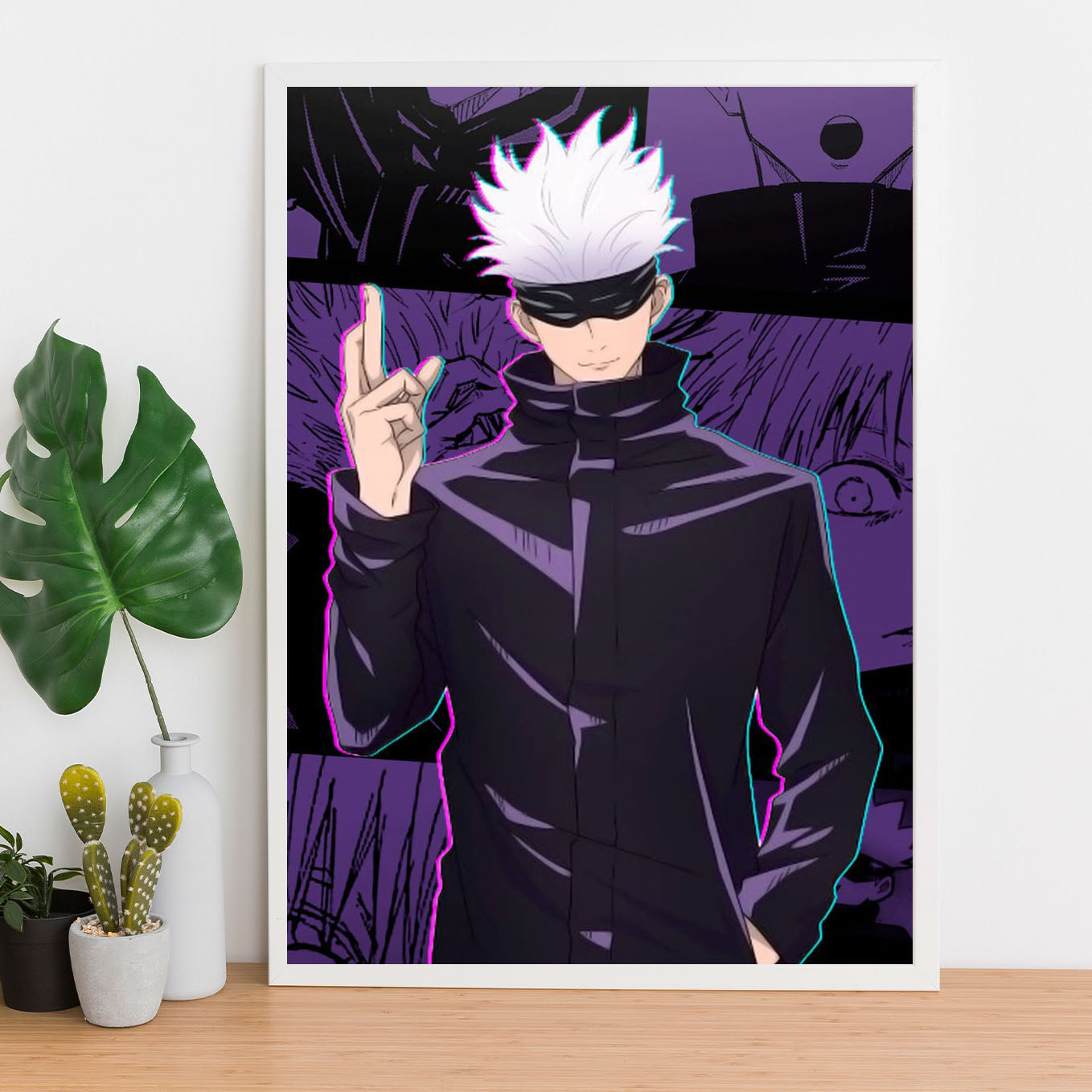 Jujutsu Kaisen limitless domain expansion gojo satoru Poster Art Framed 13x19-Inch - SoulAbiti