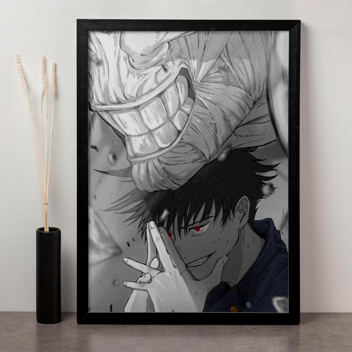 Jujutsu Kaisen Megumi Curse Poster Framed 13x19-Inch - SoulAbiti