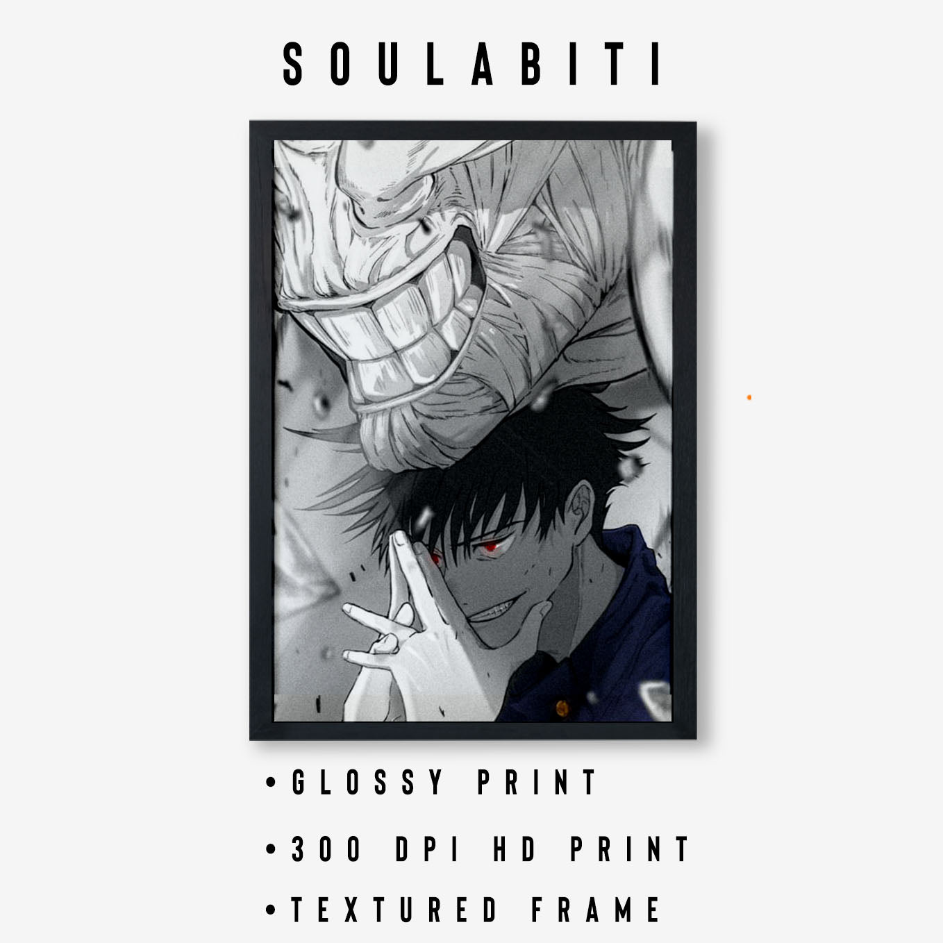 Jujutsu Kaisen Megumi Curse Poster Framed 13x19-Inch - SoulAbiti