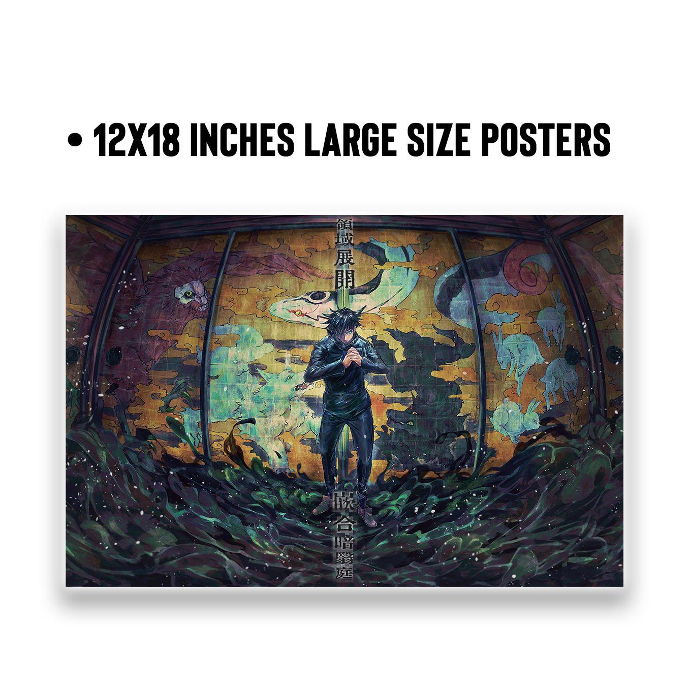Jujutsu Kaisen Megumi Fushiguro Poster 6 Landscape 12x18 Inches 350 GSM - SoulAbiti