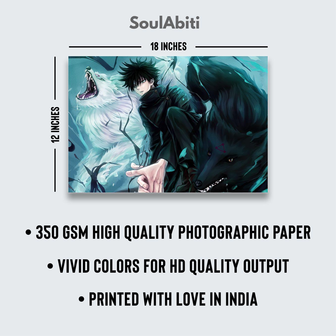 Jujutsu Kaisen Megumi Fushiguro Poster 6 Landscape 12x18 Inches 350 GSM - SoulAbiti