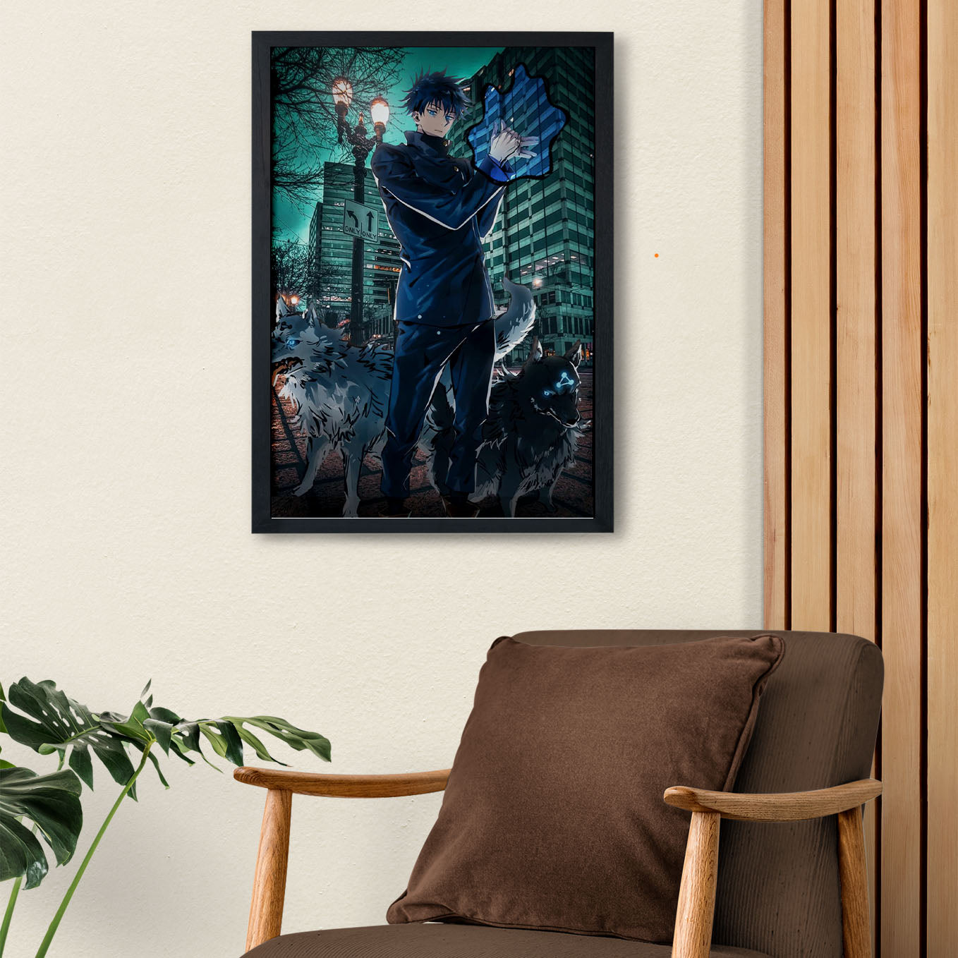 Jujutsu Kaisen Megumi Fushiguro Poster Art Framed 13x19-Inch - SoulAbiti