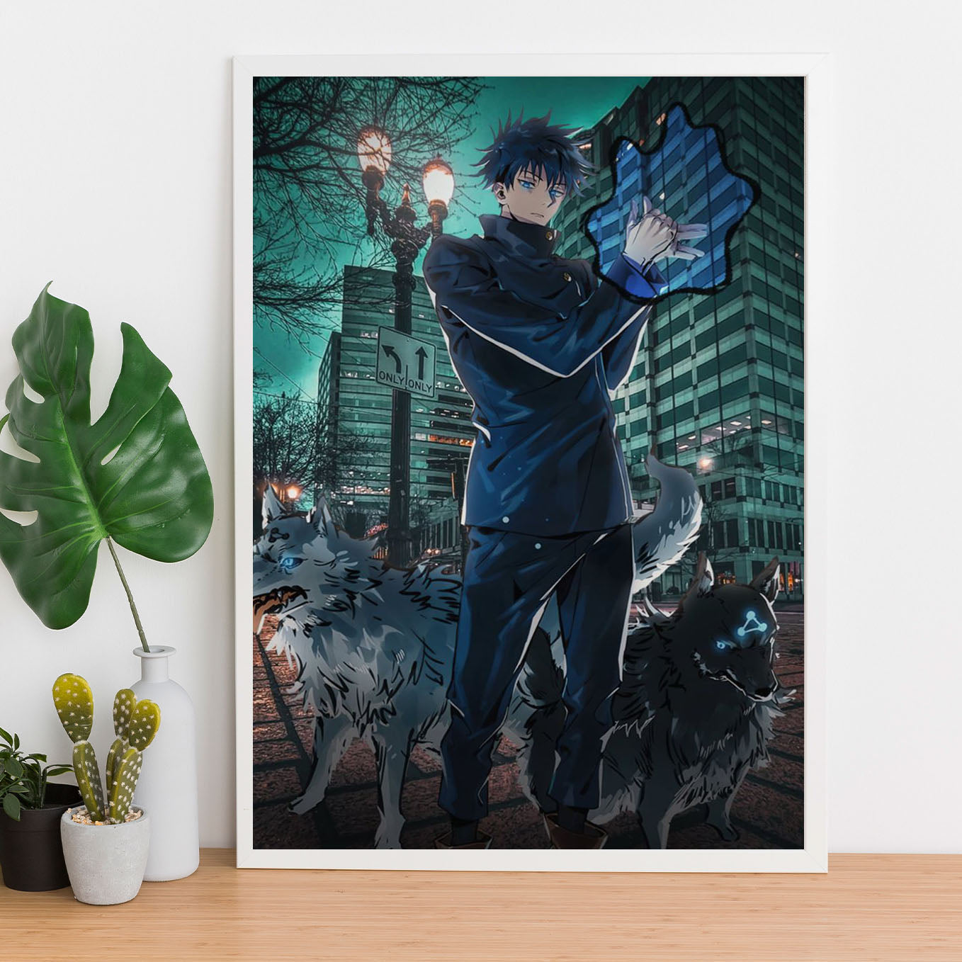 Jujutsu Kaisen Megumi Fushiguro Poster Art Framed 13x19-Inch - SoulAbiti